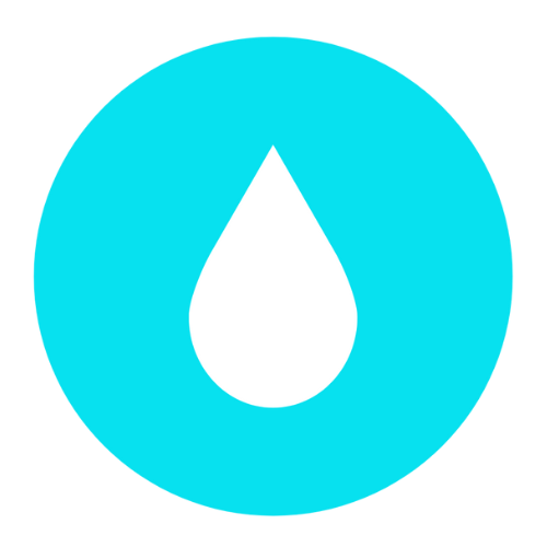 4 emojis de goutte de sang dont un seul est rouge, représentant une absorption légère.