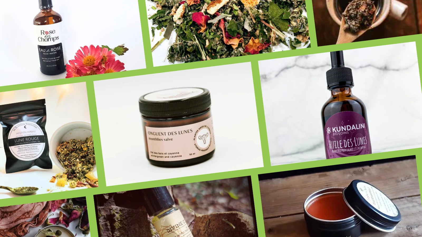 Huiles pour femmes, baumes naturels et tisanes