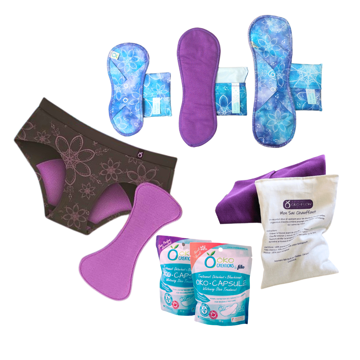 Kit öko Créations protections menstruations et fuites urinaires