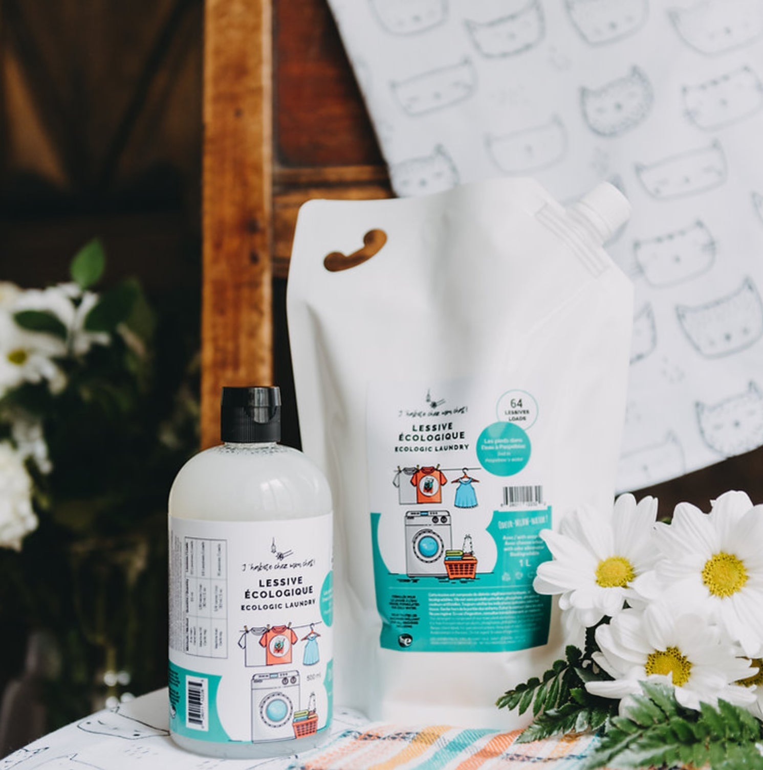 Omaiki petites serviettes hygiéniques lavables en coton bio étroites pour ado turquoise