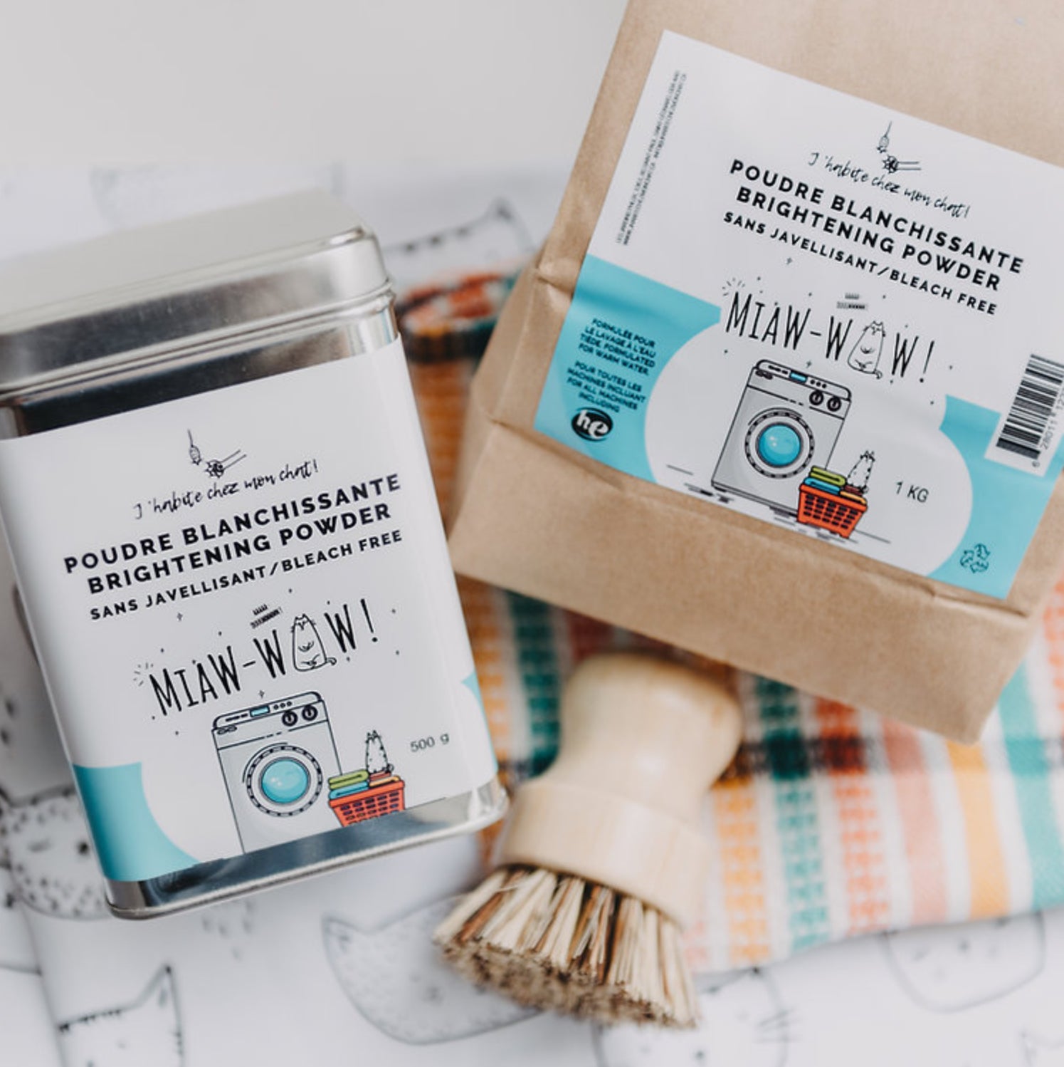 Poudre blanchissante pour serviettes hygiéniques lavables et culottes menstruelles Québec