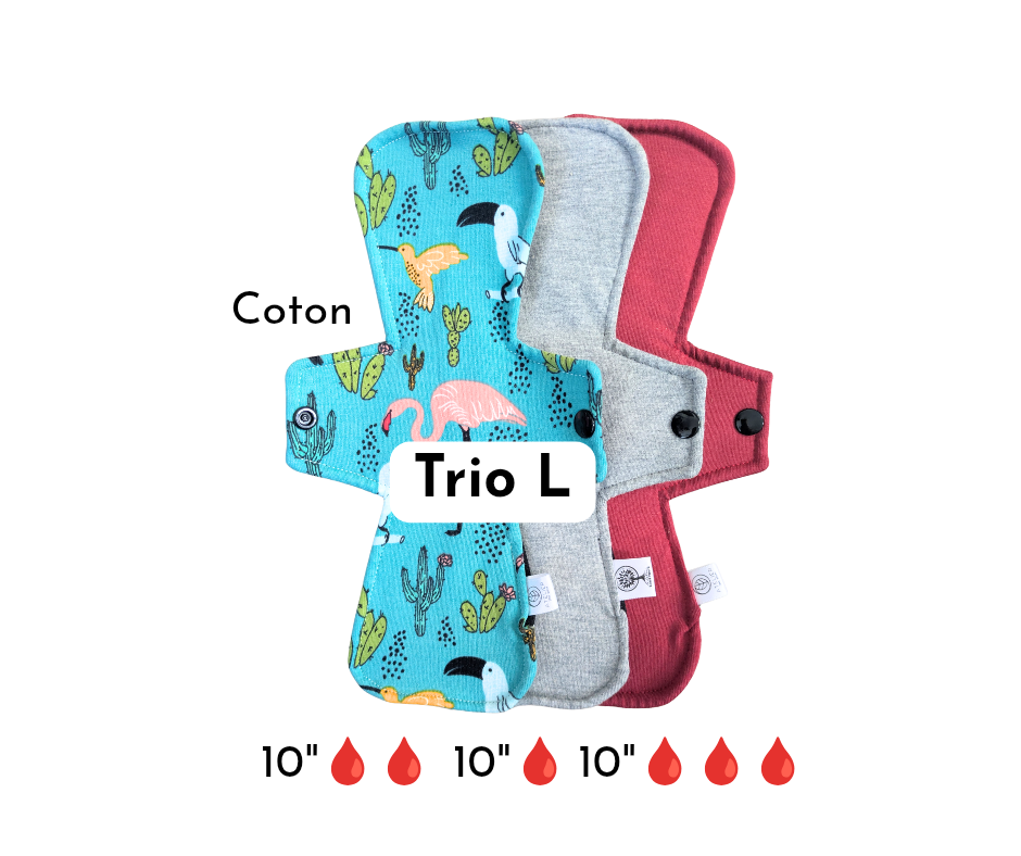 Effet au sec- Trio de serviettes étroites pour ado