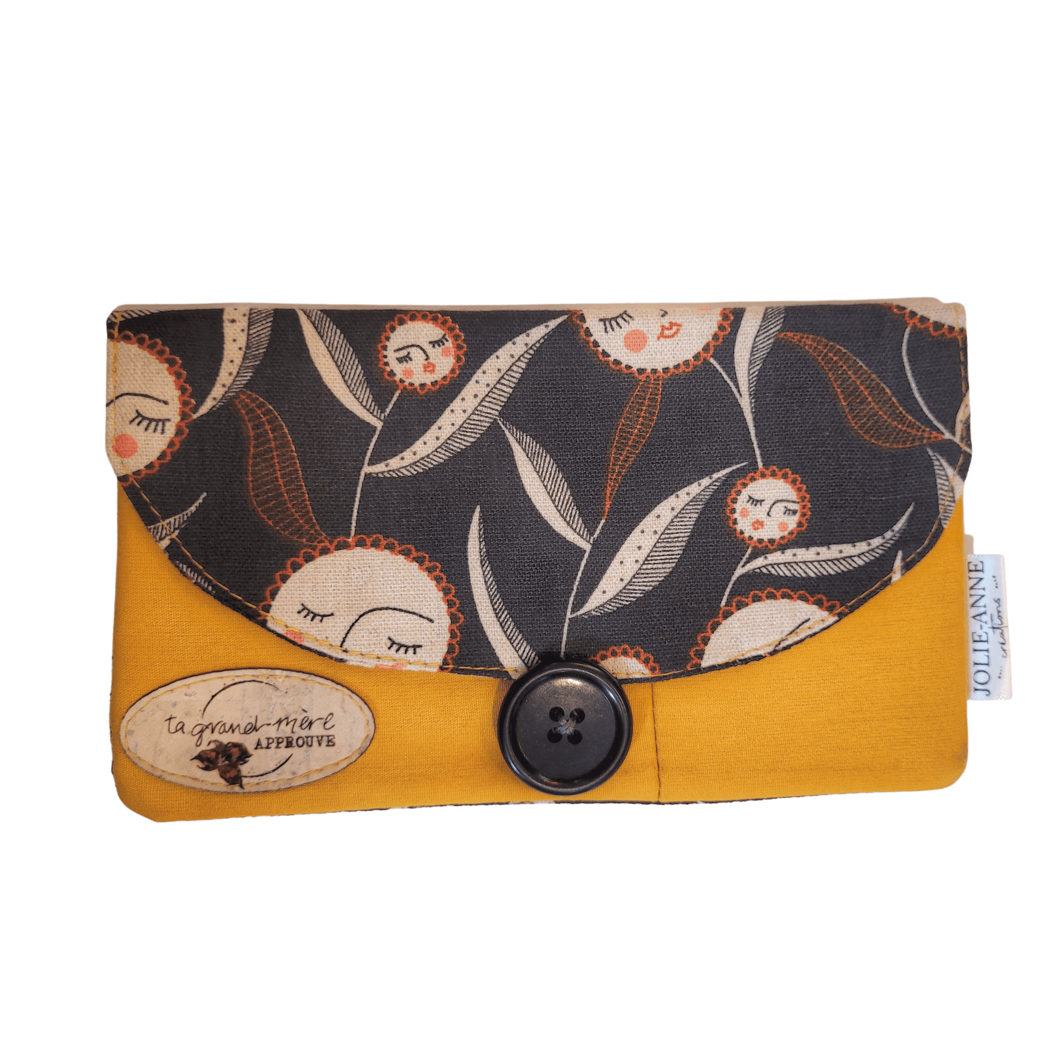Petite pochette de transport format porte-feuille certifié Oeko-tex - Ta grand-mère Approuve