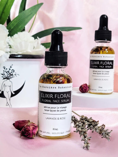 Élixir Floral- sérum nourrissant et hydratant Lavande et Rose