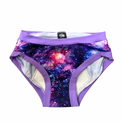 Culotte menstruelle de nuit en coton noir régulière super 
