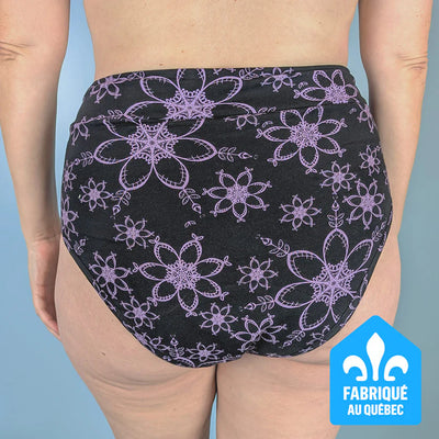 Culotte menstruelle lavable avec insert pour fuites urinaires taille haute Oko Créations 