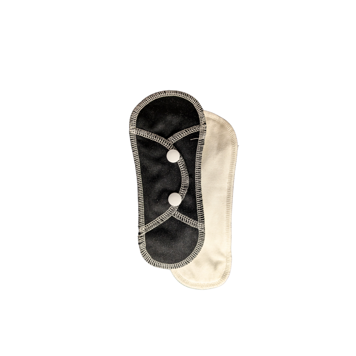 Omaiki petites serviettes hygiéniques lavables en coton bio étroites pour ado noire