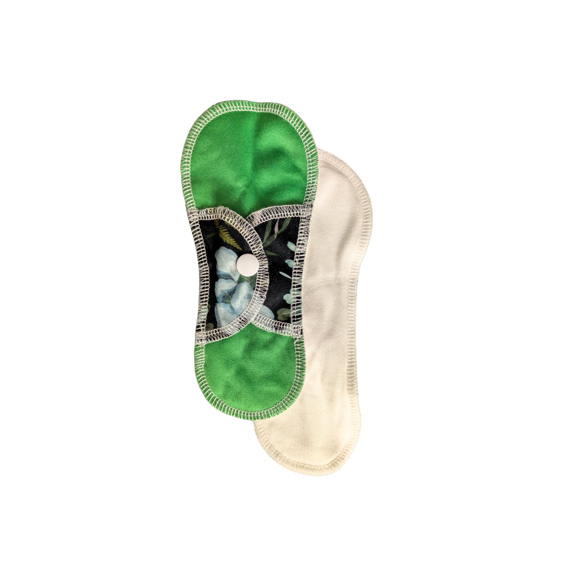 Omaiki petites serviettes hygiéniques lavables en coton bio étroites pour ado verte