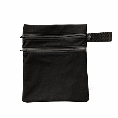 Sac antifuite noir pour protections hygiéniques lavables transport Atelier Zone Verte 