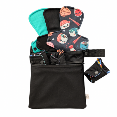 Sac antifuite pour protections hygiéniques lavables transport Atelier Zone Verte 