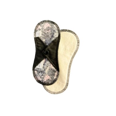 Serviette hygiénique lavable courte coton bio non teint Marie fil 
