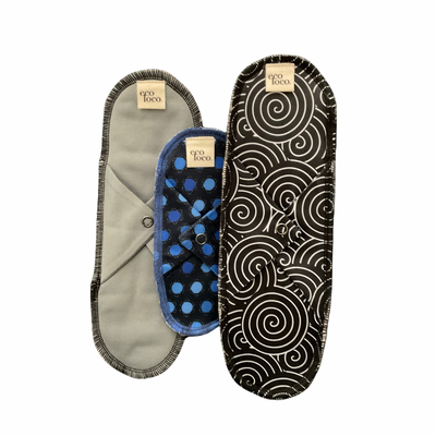 Serviette hygiénique lavable douce en coton biologique eco loco 