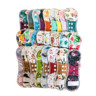 Serviette hygiénique lavable en AWJ blanc effet au sec régulière entretien facile 
