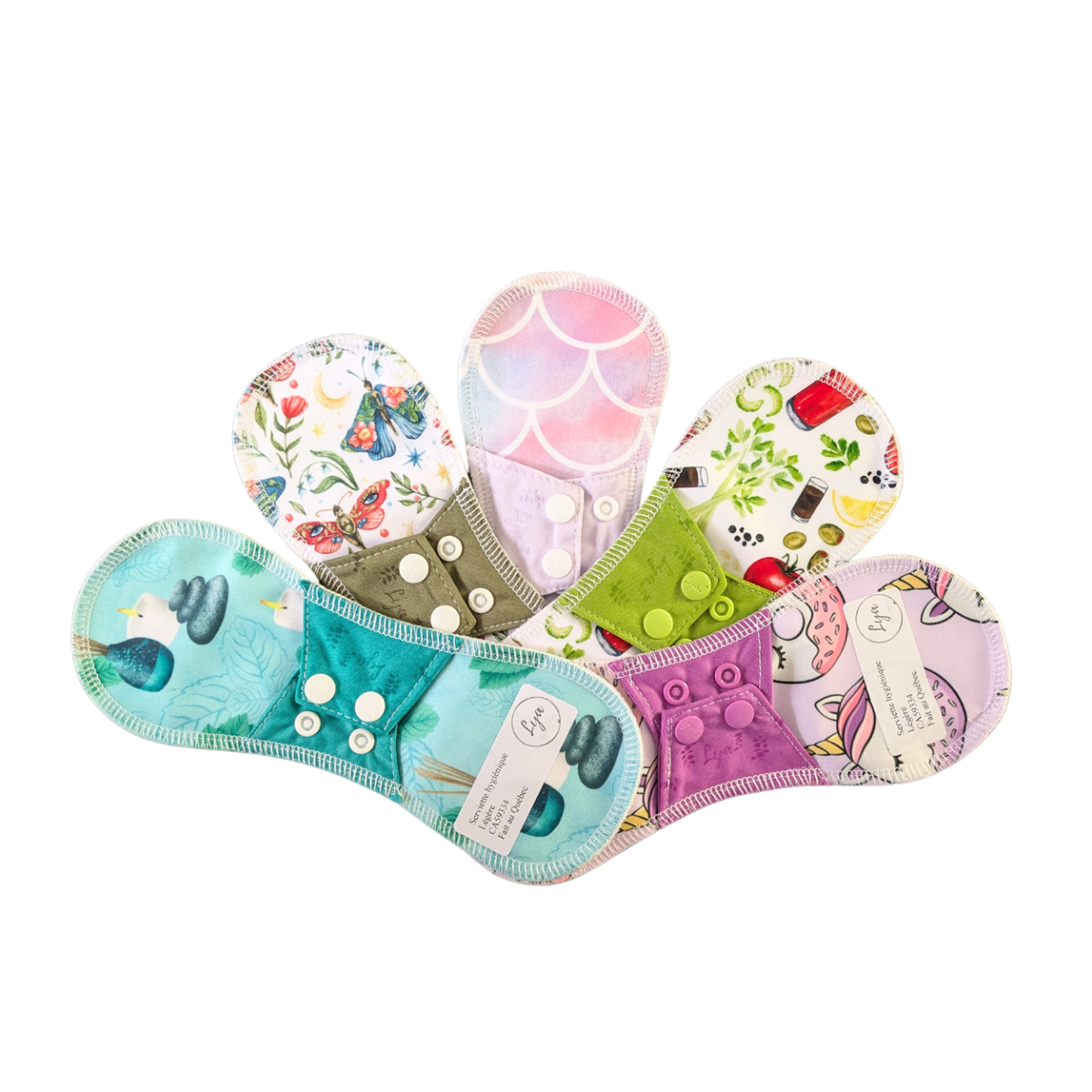 Serviette hygiénique lavable en AWJ effet au sec légère 