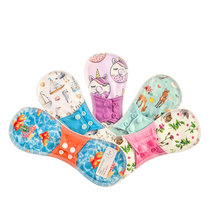 Serviette hygiénique lavable en AWJ effet au sec maxi Lya couches lavables 