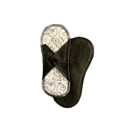 Serviettes hygiéniques lavables courte de jour régulière coton bio Marie fil 