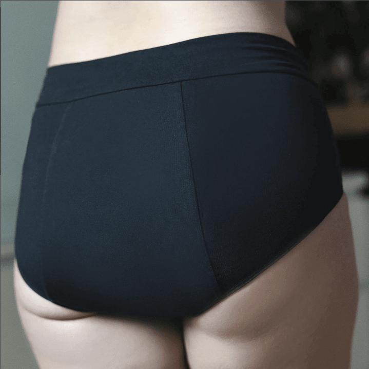 Culotte imperméable pour incontinence - Blanc uni - Taille M - Noir