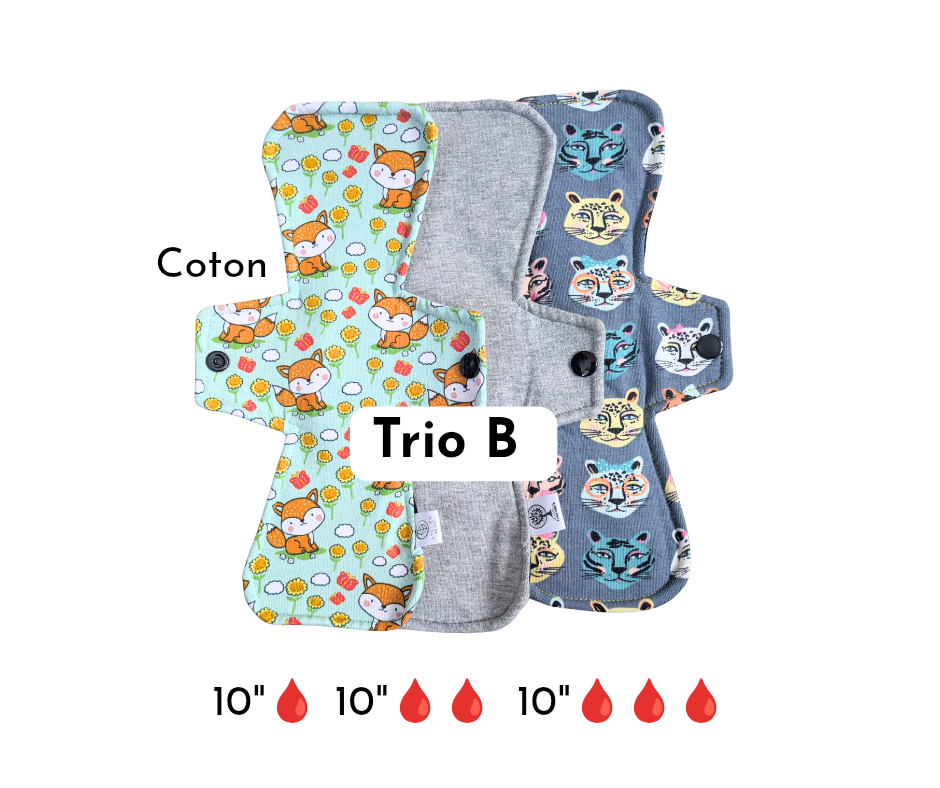 Effet au sec- Trio de serviettes étroites pour ado