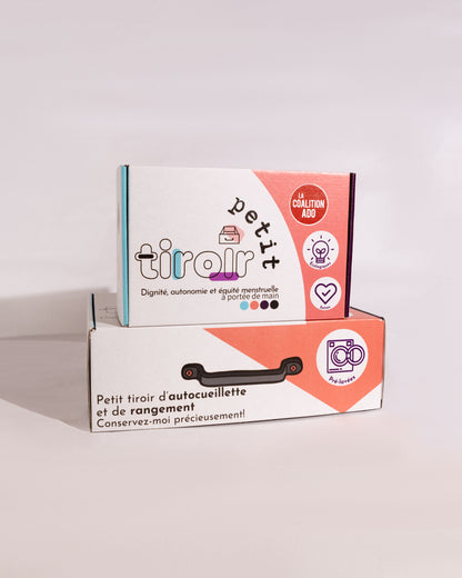 La boîte d'autocueillette de Petit tiroir | format Ado (12 duo-serviettes) et Régulier (25 serviettes)