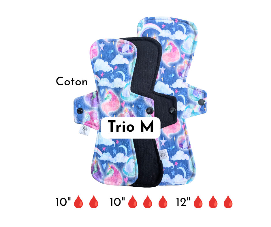 Effet au sec- Trio de serviettes étroites pour ado
