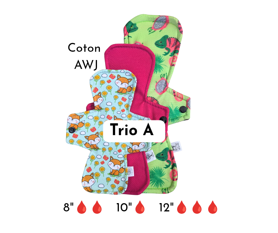 Effet au sec- Trio de serviettes étroites pour ado